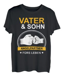 Angler Papa Fischer Vater Und Sohn Angeln Geschenk T-Shirt