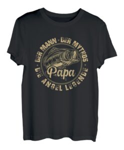 Angler Shirt Herren Papa Angel Geschenk Fischer Vatertag T-Shirt