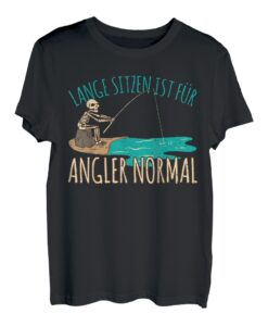 Angler Skelett Geschenk Style Retro Angeln Angelsport T-Shirt
