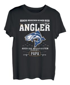 Angler Vater Fischer Angelrute Angeln Hobby Geschenk T-Shirt