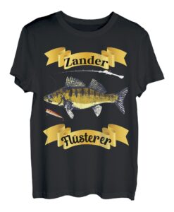 Angler Zander Jäger Flüsterer Raubfischer Angel Angeln T-Shirt