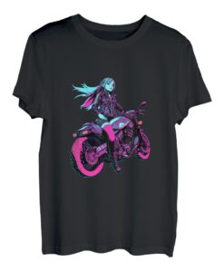 Anime Biker Motorradfahrer Japanischer Otaku Cyberpunk T-Shirt
