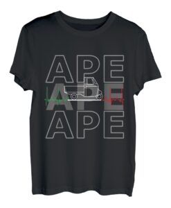APE 50 Dreirad APE TM Italien Fahne Ape Herzschlag T-Shirt