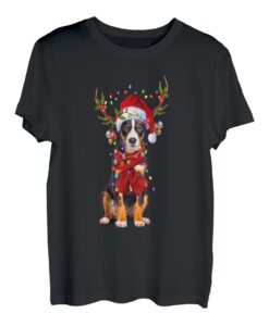 Appenzeller Sennenhund Weihnachten Schneeschichten Weihnachtsmann Hund Xmas T-Shirt