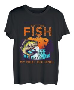 Arbeit kann warten, aber der Fisch wird nicht - für Angel-Enthusiasten T-Shirt