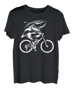 Athletic Shark Lustiges Radfahren Hai Angeln Liebhaber Geschenk T-Shirt