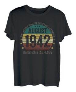 August 1942 Lustige Geschenke Zum 80 Geburtstag Mann Frau T-Shirt