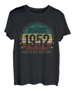 August 1952 Lustige Geschenke Zum 70 Geburtstag Mann Frau T-Shirt