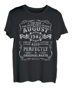 August 1982 Geschenk 40 Geburtstag Mann Mythos Legende T-Shirt
