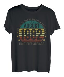 August 1982 Lustige Geschenke Zum 40 Geburtstag Mann Frau T-Shirt