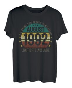 August 1992 Lustige Geschenke Zum 30 Geburtstag Mann Frau T-Shirt