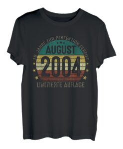 August 2004 Lustige Geschenke Zum 18 Geburtstag Mann Frau T-Shirt