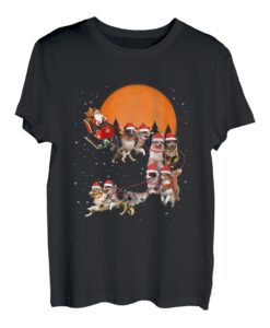 Australian Shepherd Rentier Santa Schlitten Weihnachten T-Shirt