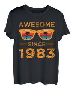 Awesome Since 1983 Retro 39. Geburtstag T-Shirt