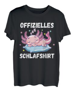 Axolotl Schlaf Pyjama Offizielles Schlafshirt T-Shirt