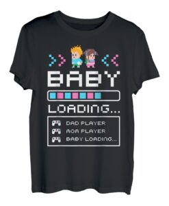 Baby Loading Gamer Schwangerschaft Zum Erstes Mal Papa Mama T-Shirt