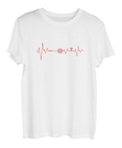 Badminton-Spieler Herzschlag Racket Shuttlecock Sports T-Shirt