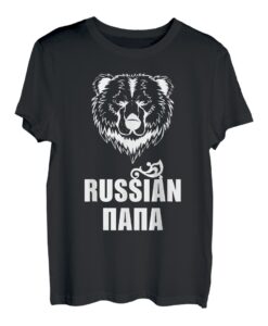 Bär Batja Papa Vater Vatertag Russland Russisch Russe T-Shirt