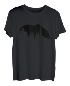 Bär Wald Natur Landschaft Silhouette Minimalismus Tier T-Shirt