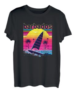 Barbados Retro 80er Jahre Stil Souvenir Strand T-Shirt