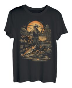Barsch Angeln Fisch Vintage Retro Grafik Tees für Männer Frauen T-Shirt