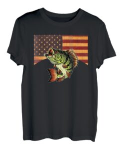Barsch Fisch Flagge Angeln T-Shirt