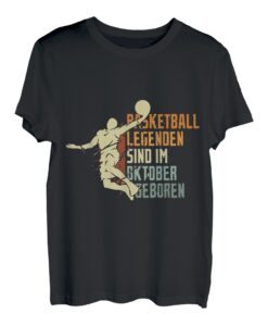 Basketball Legenden sind im Oktober geboren Jungs Geburtstag T-Shirt