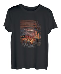 BBQ Grillen Holz Grillen Fleisch Räuchern Outdoor Hinterhof T-Shirt