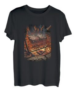 BBQ Grillen Holz Grillen Fleisch Räuchern Outdoor Hinterhof T-Shirt