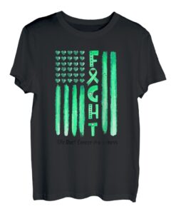 Bekämpfung von Gallengangskrebs | American USA Flag Warrior T-Shirt