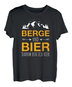 Berge und Bier Darum bin ich hier Skiurlaub Berg Skifahren T-Shirt