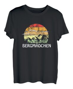 Bergmädchen Berge Wandern Motiv Mountain Bergsteigerin Alpen T-Shirt