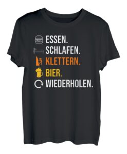 Bergsteigen Bier Bouldern Klettern Kletterer T-Shirt