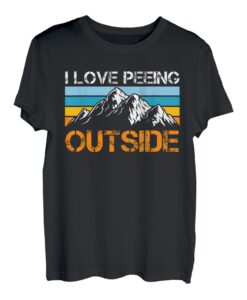 Bergsteiger lustig Peeing outside Naturburschen Bergfan T-Shirt