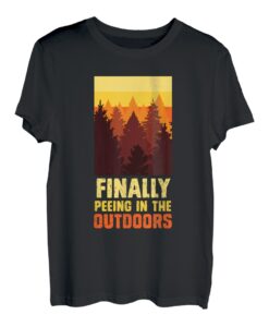 Bergsteiger lustig Peeing outside Naturburschen Bergfan T-Shirt