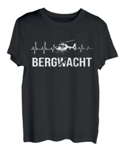 Bergwacht Bergrettung Alpine Hubschrauber Herzschlag EKG T-Shirt