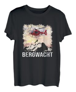 Bergwacht Bergrettung Alpine Hubschrauber Rettung Design T-Shirt