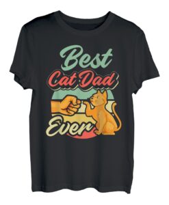 Best Cat Dad Ever Vintage Bester Katzen Papa Vater Geschenk T-Shirt