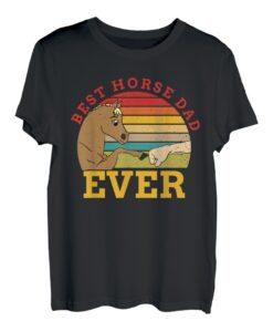 Best Horse Dad Ever lustiges Pferde Reiter Besitzer Design T-Shirt