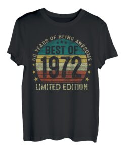 Best Of 1972 50 Jahre Geschenk 50. Geburtstag Mann Frau T-Shirt