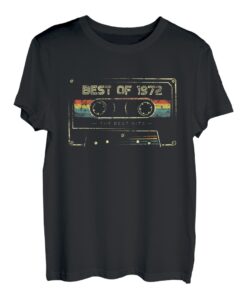 Best Of 1972 Retro Vintage Kassette 50 Geburtstag T-Shirt