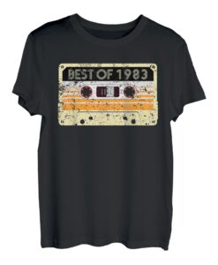 Best of 1983 Kasette Geschenkidee Retro Vintage Kasette T-Shirt