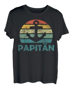 Bester Papa Anker Norden Kapitän Papitän Vatertag T-Shirt