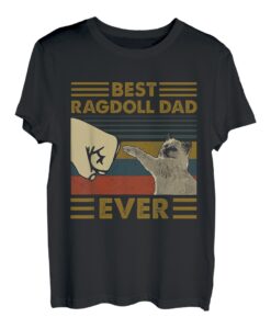 Bester Ragdoll Dad Ever Retro Vintage Sonnenuntergang T-Shirt