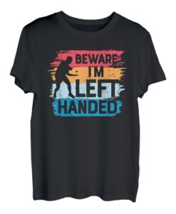 Beware I'm Left Hand Funny Ping Pong Player Retro T-Shirt