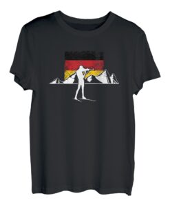 Biathlon Biathlet Deutschland Flagge Skilanglauf Geschenk T-Shirt