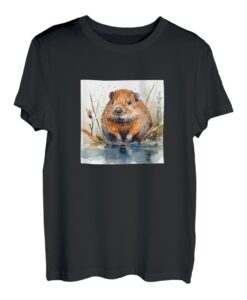 Biber-Aquarell-Grafik T-Shirt