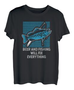 Bier and Fishing Fix Everything Fisherman Friends Fish T-Shirt