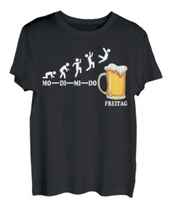 Bier Woche Endlich Freitag Wochenende Lustige Bier Sprüche T-Shirt