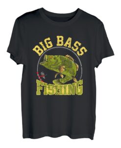 Big Bass Angeln Fangen von Fischen Linie Hooker Fischer T-Shirt